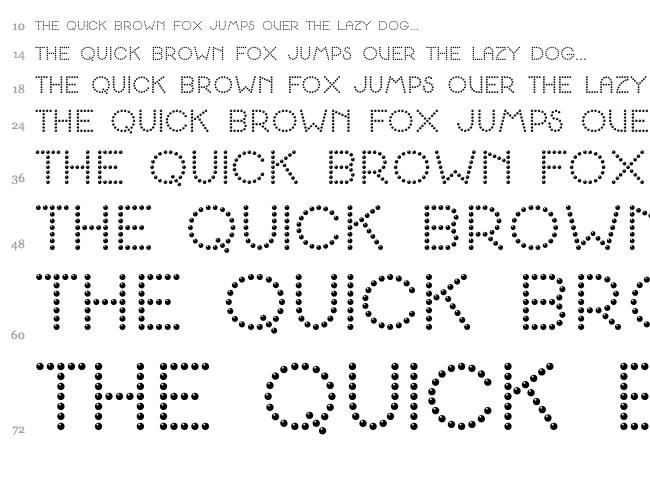 K22 Spotty Face font waterfall